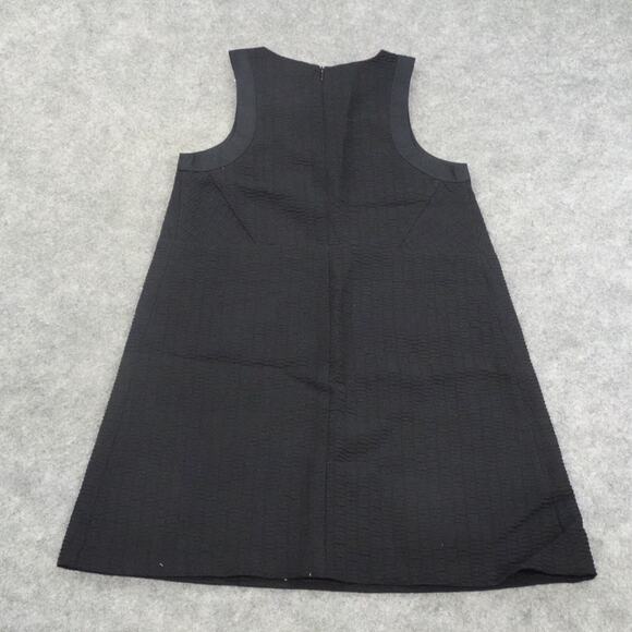 Armani Exchange Dress Womens 6 Ribbed Textured Breezy Summer Swing Black Cotton - Picture 10 of 12